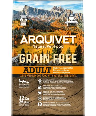 ARQUIVET - GRAIN FREE - Croquettes for adult dogs - Turkey with vegetables - 2 kg - Buy Online on GoSupps.com