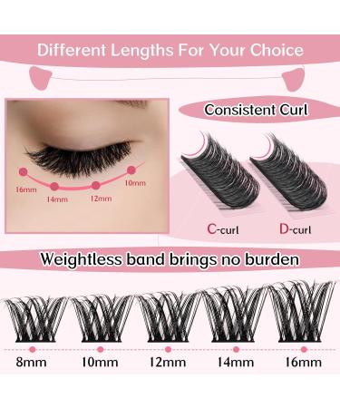 Cluster Lashes 72 Pcs - DIY Eyelash Extensions | Fluffy & Comfortable Tender Style | Reusable Self-Application 14mm - Buy Online on GoSupps.com