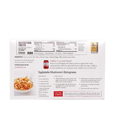Jovial Egg Tagliatelle Gluten-Free Pasta | USDA Organic Whole Grain Brown Rice | Made in Italy | 9 oz - Buy Online on GoSupps.com