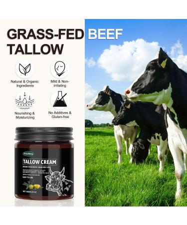 WELONGE Beef Tallow Skincare Cream Tallow Balm Pure Beef Tallow Honey Balm Beef Tallow cream for skin types Beef Tallow GrassFed Cream Tallow Cream for hydration face and body - Buy Online on GoSupps.com
