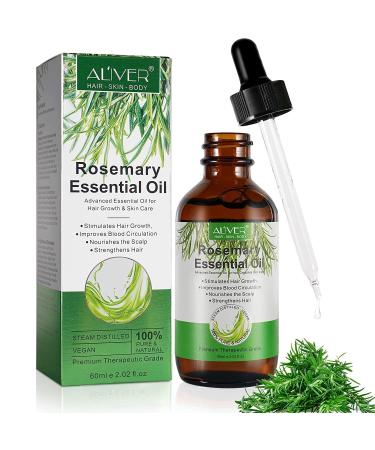 Rosemary Essential Oil Rosemary Oil for Hair Growth & Skin Care Stimulates Hair Growth Strengthens Hair Nourishes Scalp Rid of Itchy and Dry Scalp for Men Women 60 mL 60 ml (Pack of 1)