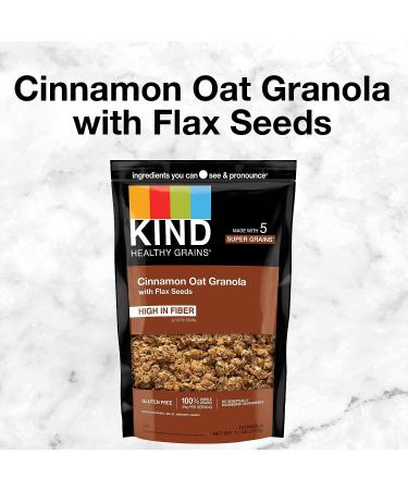 KIND Healthy Grains Clusters Cinnamon Oat with Flax Seeds Gluten Free 11oz (Pack of 6) - Buy Online on GoSupps.com