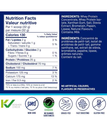 LEANFIT WHEY PROTEIN Powder Natural Vanilla 25g Protein 62 Servings 2kg Tub - Buy Online on GoSupps.com