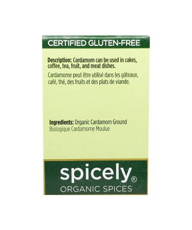 Spicely Organic Cardamom Powder 0.40oz EcoBox | Gluten-Free Certified | Pack of 1 - Buy Online on GoSupps.com