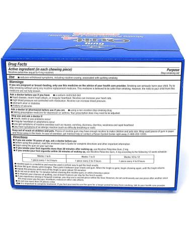 Kirkland Signature Gum Quit 4 Stop Smoking Aid - 190 Pieces - Buy Online on GoSupps.com