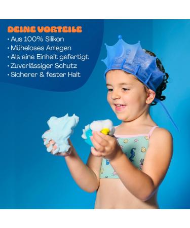 RizzoCrew Children's Shower Hood | No Tears Hair Washing | Safe & Fun Hair Wash Protection - Buy Online on GoSupps.com