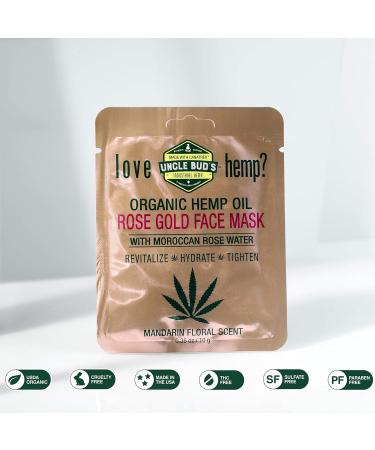 Rose Gold Face Mask with Moroccan Rose Water & Hemp Seed Oil Bundle - 6 Pack - Buy Online on GoSupps.com