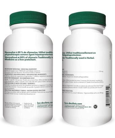 Leo Desilets Milk Thistle Capsules | Supports Liver Health & Detox | 90 Vegetarian Capsules | Non-GMO Pesticide-Free - Buy Online on GoSupps.com