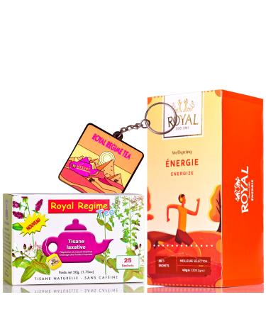 EVERWOL Set of 2 teas: 1 royal diet pack of 25 bags of 2g + 1 royal energy pack of 20 bags of 2 GR bags + 1 silicone key ring.
