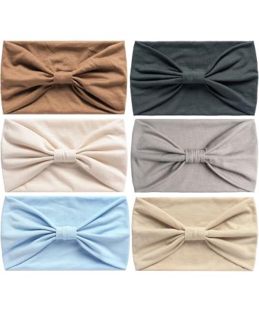 Head Scarfs for Women Wide Headbands Boho Fashion Knotted Head Bands for Adult Women Yoga Sport Hairbands Hair Accessories (6WColorBlue) - Buy Online on GoSupps.com