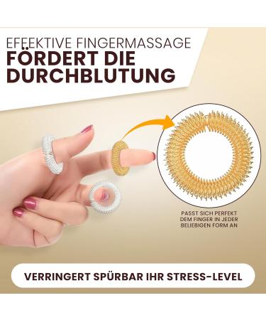 Massage Friend Premium Acupressure Ring Set | 2024 Novelty Stress Relief & Relaxation | Battery-Operated Finger Massage Rings in 2 Colors - Buy Online on GoSupps.com