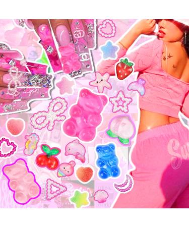 Namifin 3D Bear Nail Charms Bulk - Kawaii Lollipops Fruits Cherries & More | Cute Nail Art Accessories for DIY | International Shipping - Buy Online on GoSupps.com