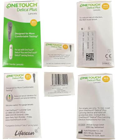 J&D OneTouch Delica Plus 200 Lancets 30G (0.32mm) | High-Quality Lancets - Buy Online on GoSupps.com