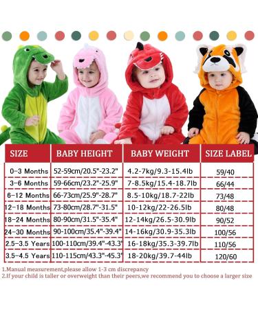 Doladola Unisex Kid's Costume - Baby Boys Girls Flannel Animal Hooded Rompers | Red Dinosaur 24-30 Months - Buy Online on GoSupps.com