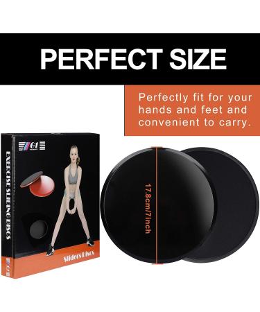 Hevers Sliders Fitness Gleitsche - Double-Sided Gliding Discs for Home Training | Full Body & Belly Workouts | 2 Pieces - Black - Buy Online on GoSupps.com