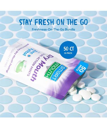 Buy SmartMouth Dry Mouth Dual-Action Mints - Sugar-Free Breath Mints 50 Count (8 Pack) - Refreshing Mellow Mint for International Shipping - Buy Online on GoSupps.com