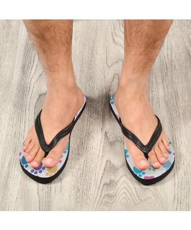 Mnsruu Paw Print Flip Flops XL - Stylish & Comfortable Footwear for Men & Women | International Shipping Available - Buy Online on GoSupps.com