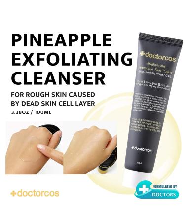 Brightening Pineapple Face Cleanser 100ml | Exfoliating Scrub for Blackheads & Dead Skin | Korean Skin Care 3.38 Fl Oz | Makeup Remover & Facial Wash - Buy Online on GoSupps.com
