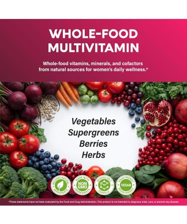 Multivitamin for Women - B-Complex | Whole Foods | Hair Growth Support | Digestion & Metabolism | Iron - 47in1 Womens Multivitamin - Bioavailable & Gentle on Stomach - Made in USA - 90 Capsules - Buy Online on GoSupps.com