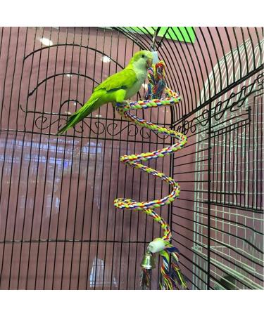 Aedcbaide Bird Parrots Toys 2 Pack Parakeet Parrot Swing Chewing Hanging Toys with Bell 59inch Bird Cotton Rope and 7Inch Diameter Bird Hanging Swing for Budgie Cockatiels Conures Finches - Buy Online on GoSupps.com