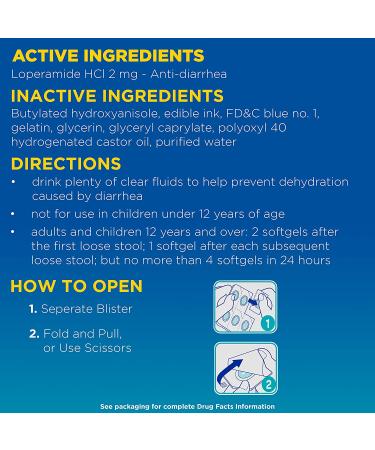 Imodium A-D Anti-Diarrheal Softgels 2mg - 24 ct. Pack - Diarrhea Relief for Acute, Active & Traveler's Diarrhea - Buy Online on GoSupps.com