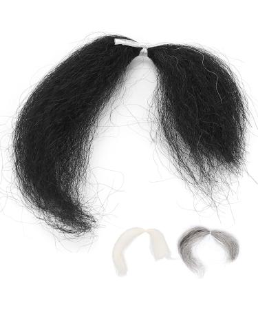 8g Reusable Fake Beard Mustache for Costume Halloween Party - Black - Buy Online on GoSupps.com