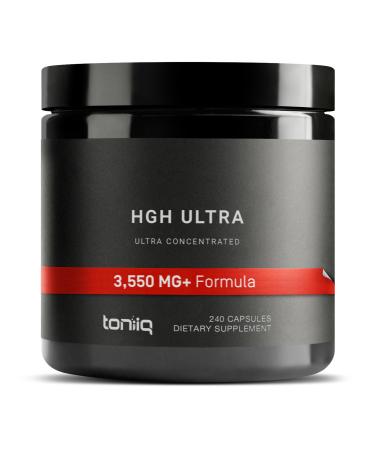 HGH Supplements for Men & Women (240 Count) 3,550mg+ Support Muscle Growth & Healthy Levels of Human Growth Hormone for Men with High-Purity Arginine Ornithine Lysine Tribulus and Ashwagandha TQ