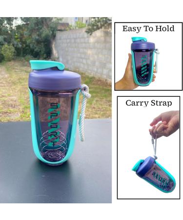 Qavi Protein Shaker Bottle 590ml - Tritan Material, BPA Free, Leakproof & Odourless - Green - Buy Online on GoSupps.com