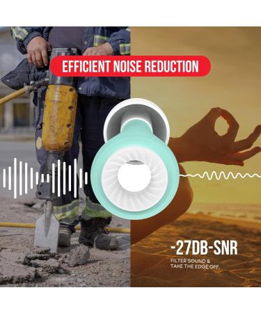 Silent Earplugs - 27dB Noise Cancelling Reusable Ear Plugs for Sleep Travel Comfort & Autism - Turquoise - Buy Online on GoSupps.com