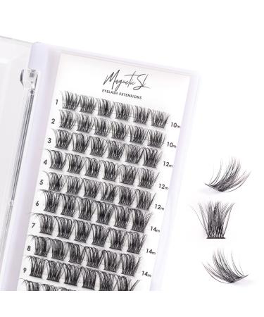 Individual Lashes 72 Cluster Lashes False Eyelashes Natural Look D Curl Reusable Fluffy Individual Lash Clusters Soft Eyelashes DIY Cluster Eyelash Extensions Mix Length 10-16MM-DM17 72PCS-DM17 - Buy Online on GoSupps.com