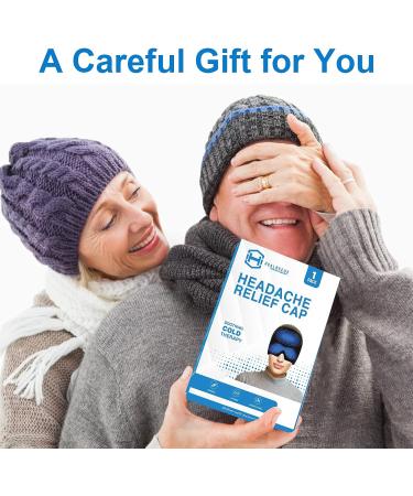 Migraine Relief Cap - Healrecux Comfortable Headache Hat for Men/Women - Odorless Ice Head Wrap for Cold/Hot Therapy - Sinus & Stress Tension Relief - Black - Buy Online on GoSupps.com