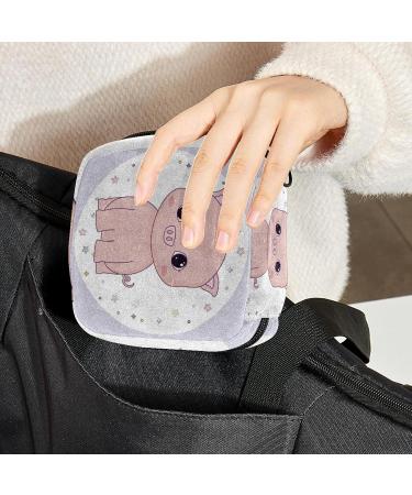 Animal Piggy Sanitary Napkin Storage Bag | Menstrual Cup Pouch & Makeup Organizer for Girls | Portable & Large Capacity | Multicoloured 09 - Buy Online on GoSupps.com