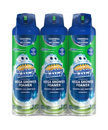 Scrubbing Bubbles Mega Shower Foamer With Ultra Cling Bulk Bathroom Cleaner 20 Ounce (Pack of 3)