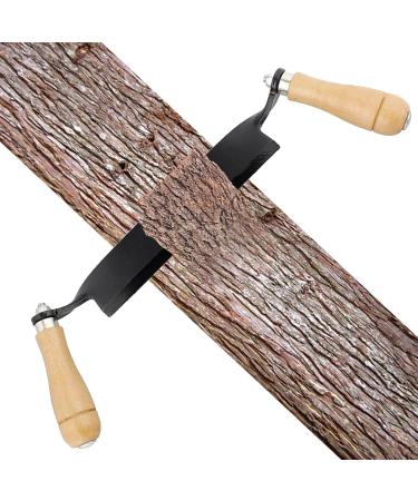 Rianpesn 8-Inch Stainless Steel Zehmesser - Curved & Straight Portable Train Knife with Wood Handle | Ideal for Shaving & Hand Tools - Buy Online on GoSupps.com