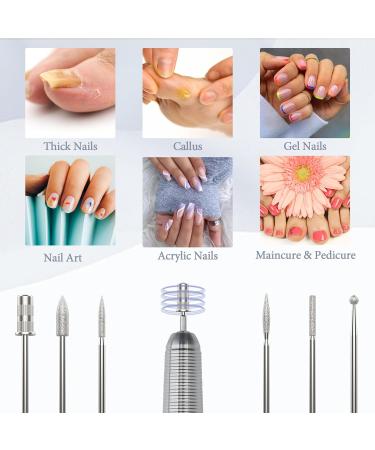 Delanie 35000 RPM Electric Nail Drill: Rechargeable Portable E File Kit for Acrylic and Gel Nails | 6 Drill Bits | UK Plug (Black) - Buy Online on GoSupps.com