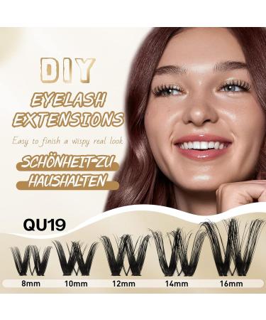 Shop Individual Eyelash Clusters - D Curl Mix 8-16mm | 72-Pack for DIY Extensions - Buy Online on GoSupps.com