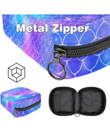 Buy Mermaid-Patterned Menstruation Pad Bag with Zipper - Stylish Tampon & Napkin Storage for Women & Girls - Buy Online on GoSupps.com
