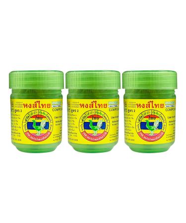 Hong Thai Inhalant Hongthai Brand Inhalant Green Bottle - 3 x 40 g