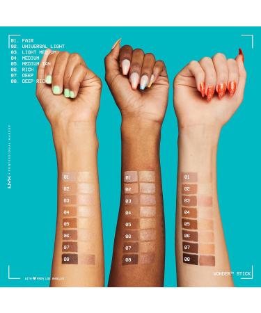 NYX Professional Makeup Stick Highlight et Contour Double Embout D finition et Brillance Modulable et Vegan Wonder Stick Medium 4 couleurs disponibles - Buy Online on GoSupps.com