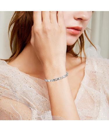 BioMag Women's Titanium Steel Magnetic Heart Bracelet - Silver - Buy Online on GoSupps.com