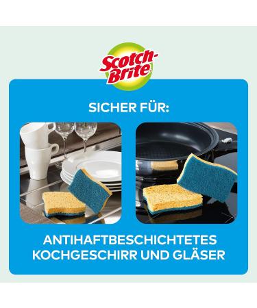 Scotch-Brite Delicate Non-Scratching Cleaning Sponge - 10 Pack | High-Suction Scratch-Free Cellulose Sponges for Everyday Cleaning | International Shipping Available - Buy Online on GoSupps.com