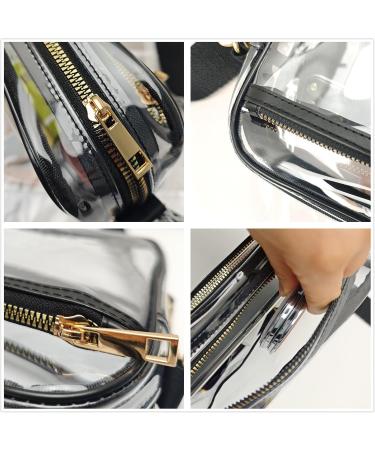 Upifen Transparent Stadium Bag for Women - Waterproof Crossbody Shoulder Bag with Adjustable Straps - Buy Online on GoSupps.com