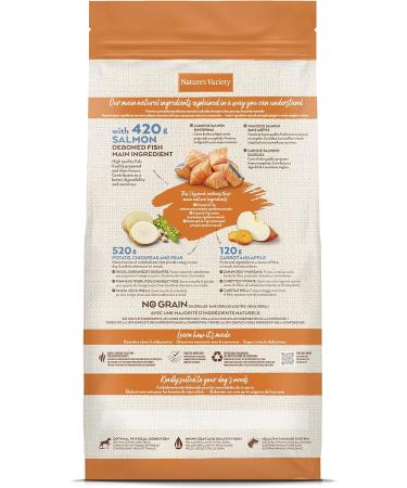 Nature's Variety Original No Grain - Dry Dog Food for Medium and Large Breed Adult Dogs - Grain Free - with Boneless Salmon - 2kg - Buy Online on GoSupps.com