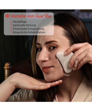 Rena Chris 100% Natural Jade Gua Sha Stein for Jaw Shaping & Reducing Swelling | Daily Skincare Routine Set (White Jade) - Shop Internationally - Buy Online on GoSupps.com