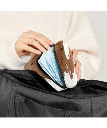 Beautiful Hand-Drawn Bear Design Women's Lift Storage Bag | Portable Period Kit for Girls | Stylish Feminine Product Holder - Shop Now! - Buy Online on GoSupps.com