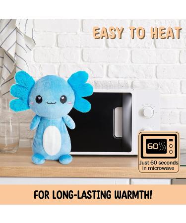 Axolotl Microwavable Heating Pad for Women and Kids - Cute Soft Cozy Plush Toy - Hot/Cold Stuffed Animal - Blue Axolotl Gift for Girls & Boys - Buy Online on GoSupps.com