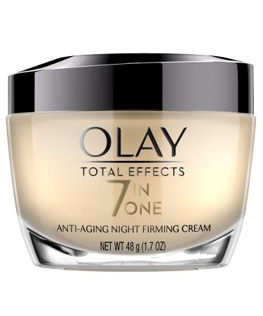Olay Total Effects Anti-Aging Night Firming Cream & Face Moisturizer with Vitamin C & E, 1.7 Fluid Ounce