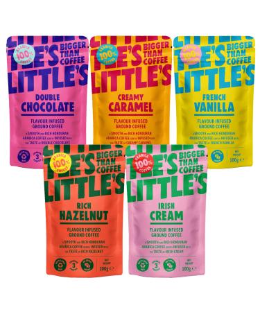 Little's Coffee Pick N Mix - Create Custom Coffee Combo with 3+ Flavours | Rich Hazelnut Irish Cream Creamy Caramel Double Chocolate | 2 Pack - Perfect Coffee Gift Set for Coffee Lovers 100 g (Pack of 2)