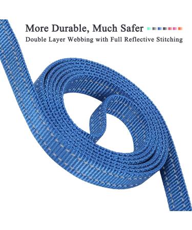 Vivaglory Traffic Handle Dog Leash - Reflective & Padded 1.8m Strong Metal Hook | Ideal for Training - Blue - Buy Online on GoSupps.com
