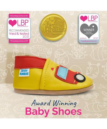Soft Sole Baby Shoes for Boys and Girls | Leather Toddler Walking Shoes 0-6 Months Firetruck Design - Buy Online on GoSupps.com